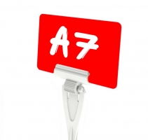 Табличка для нанесения надписей меловым маркером А-7(75х10) Красная 30 шт/уп